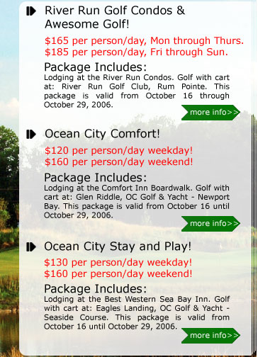 Ocean City Golf Hot Deal