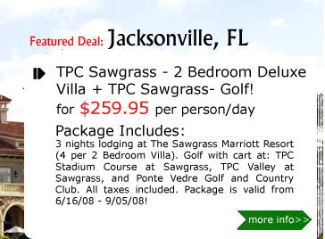 Jacksonville Hot Deal: TPC Sawgrass - 2 Bedroom Deluxe Villa + TPC Sawgrass- Golf! for $259.95 per person/day
