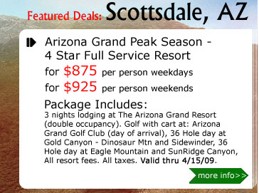 Arizona Grand Peak Season for $875/$925
