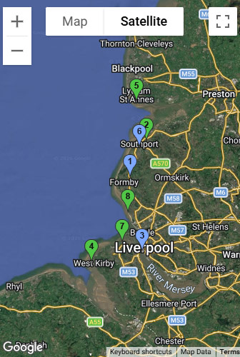 Liverpool / Southport Map