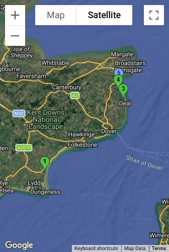 Southeast England / Kent Coast Map