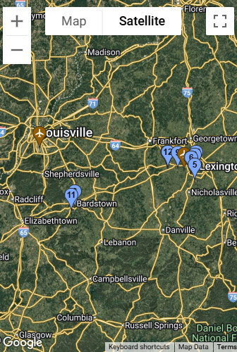 Kentucky Golf Trail Map